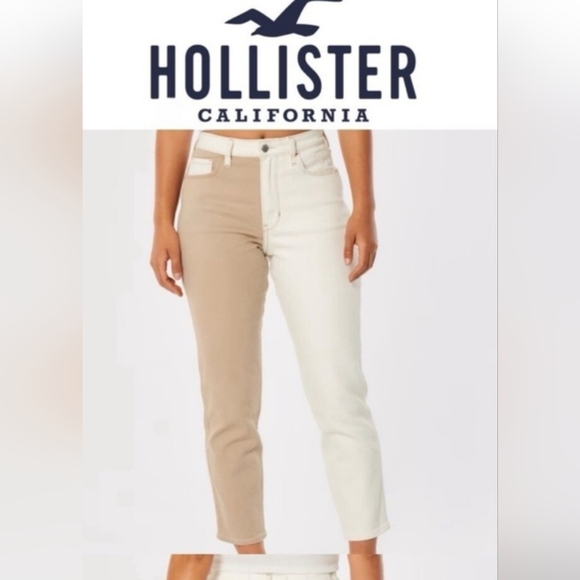Hollister Denim - Hollister Mom Jeans Two Tone Ultra High 24x25